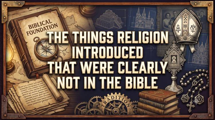The things religion introduced that were clearly NOT in the BIble