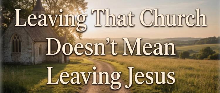 Leaving That Church Doesn't Mean Leaving Jesus